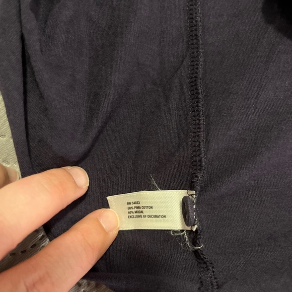 Gap Navy Blue Tee with Ribbon Accent XS - Picture 5 of 7